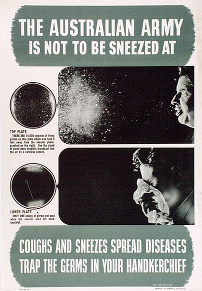 Artist: b'UNKNOWN' | Title: b'The Australian Army is not to be sneezed at.' | Date: c.1942 | Technique: b'photo-lithograph, printed in colour, from multiple plates' Artist: b'UNKNOWN' | Title: b'The Australian Army is not to be sneezed at.' | Date: c.1942 | Technique: b'photo-lithograph, printed in colour, from multiple plates'
