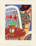 Artist: b'Irvine, Greg.' | Title: b'The fan.' | Date: 1987 | Technique: b'screenprint, printed in colour, from ten stencils'