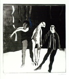 Artist: BALDESSIN, George | Title: Performers and tinsel. | Date: 1966 | Technique: etching and aquatint, printed in colour, from multiple plates