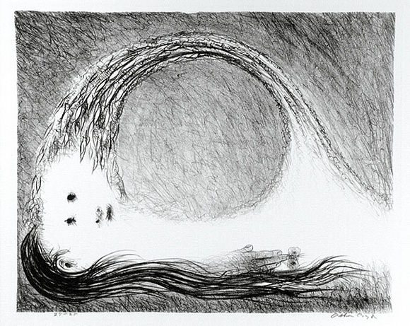 Artist: b'BOYD, Arthur' | Title: b'St Francis lying down in the wilderness.' | Date: (1965) | Technique: b'lithograph, printed in black ink, from one plate' | Copyright: b'Reproduced with permission of Bundanon Trust' Artist: b'BOYD, Arthur' | Title: b'St Francis lying down in the wilderness.' | Date: (1965) | Technique: b'lithograph, printed in black ink, from one plate' | Copyright: b'Reproduced with permission of Bundanon Trust'