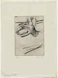 Artist: MADDOCK, Bea | Title: Flying bird | Date: (1964) | Technique: drypoint, printed in black ink with plate-tone, from one copper plate