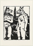 Artist: WORSTEAD, Paul | Title: Virtue is never left to stand alone | Date: 1991 | Technique: screenprint, printed in black ink, from one stencil | Copyright: This work appears on screen courtesy of the artist