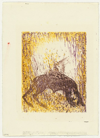 Artist: b'BOYD, Arthur' | Title: b'(Beast on fire).' | Date: 1960-70 | Copyright: b'Reproduced with permission of Bundanon Trust' Artist: b'BOYD, Arthur' | Title: b'(Beast on fire).' | Date: 1960-70 | Copyright: b'Reproduced with permission of Bundanon Trust'