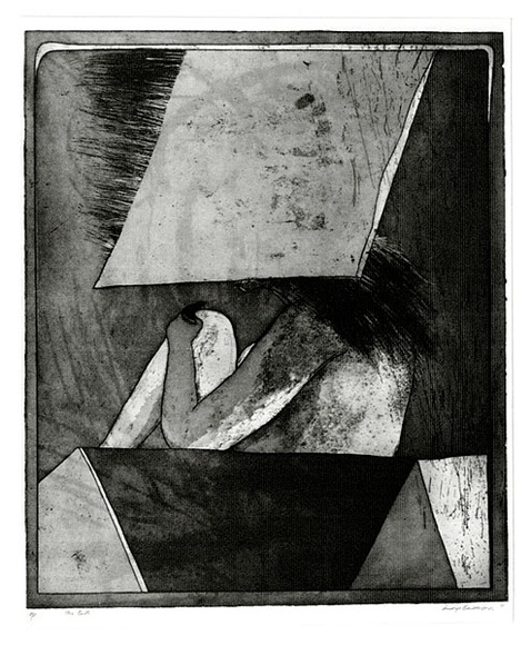 Artist: b'BALDESSIN, George' | Title: b'The bath.' | Date: 1971 | Technique: b'etching and aquatint, printed in black ink, from one plate.' Artist: b'BALDESSIN, George' | Title: b'The bath.' | Date: 1971 | Technique: b'etching and aquatint, printed in black ink, from one plate.'
