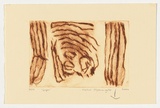Artist: b'Napanangka, Makinti.' | Title: b'Lupul' | Date: 2004 | Technique: b'drypoint etching, printed in brown ink, from one perspex plate'