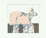 Artist: Kossatz, Les. | Title: Sacrificial ram | Date: 1977 | Technique: screenprint, printed in colour, from multiple stencils | Copyright: © Les Kossatz. Licensed by VISCOPY, Australia