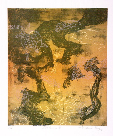 Artist: b'King, Grahame.' | Title: b'Noulangi II' | Date: 1984 | Technique: b'lithograph, printed in colour, from three stones [or plates]'