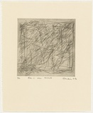 Artist: b'Rankin, David.' | Title: b'Box in the scrub.' | Date: 1976, August | Technique: b'drypoint, printed in black ink, from one plate'