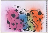 Title: Chickenpox | Date: 2003-2004 | Technique: black felt tip pen and colour aerosol paint