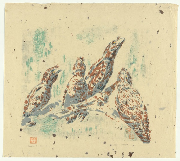 Artist: b'Thorpe, Lesbia.' | Title: b'Freeze!' | Date: 1981 | Technique: b'screenprint, printed in colour, from four stencils' Artist: b'Thorpe, Lesbia.' | Title: b'Freeze!' | Date: 1981 | Technique: b'screenprint, printed in colour, from four stencils'