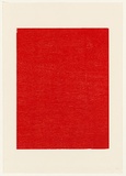 Artist: Nixon, John. | Title: Self-portrait V (Non-objective composition) | Date: 1988 | Technique: woodcut, printed in ultramarine blue ink, from one plywood block