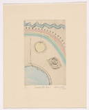 Artist: b'JOSE, Ellen' | Title: b'Catch the sun' | Date: 1993 | Technique: b'etching, drypoint, printed in black ink with plate-tone from one plate; hand-coloured'