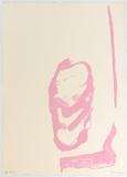 Artist: PARR, Mike | Title: A-Thetu | Date: 2002 | Technique: screenprint, printed in pink ink, from one stencil