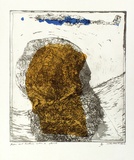 Artist: Clutterbuck, Jock. | Title: Man out walking with a cloud. | Date: 1966 | Technique: etching and aquatint, printed in colour, from multiple plates