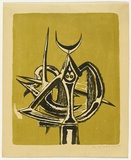Artist: SELLBACH, Udo | Title: Arm III | Date: 1955 | Technique: lithograph, printed in colour, from two stones [or plates]