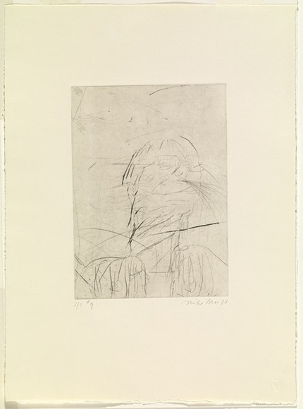 Artist: b'PARR, Mike' | Title: b'Hybridia 9' | Date: 1989 | Technique: b'drypoint, printed in black ink, from one copper plate'