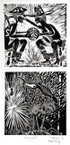 Artist: b'Cooney, Robert.' | Title: b'Breaking point.' | Date: 1985 | Technique: b'engraved lino block'