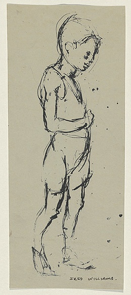 Artist: b'WILLIAMS, Fred' | Title: b'Boy' | Date: c.1950 | Technique: b'dyeline' | Copyright: b'\xc2\xa9 Fred Williams Estate'