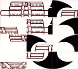 Artist: b'Ramsden, Mel.' | Title: b'Fasces. Part II (mosaic of postcards).' | Date: 1977 | Technique: b'lithograph, printed in black ink, from one stone [or plate]'