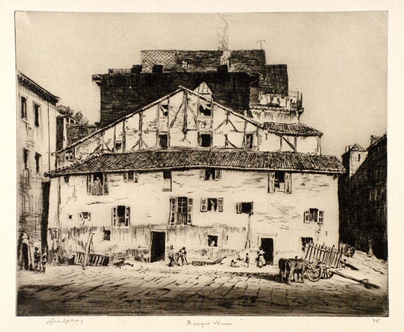 Artist: b'LINDSAY, Lionel' | Title: b'Little market, San Gaetano, Naples' | Date: 1927 | Technique: b'etching, printed in black ink, from one plaate' | Copyright: b'Courtesy of the National Library of Australia' Artist: b'LINDSAY, Lionel' | Title: b'Little market, San Gaetano, Naples' | Date: 1927 | Technique: b'etching, printed in black ink, from one plaate' | Copyright: b'Courtesy of the National Library of Australia'