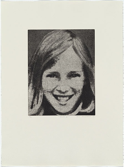 Artist: b'MADDOCK, Bea' | Title: b'Child II' | Date: July 1974 | Technique: b'photo-etching and aquatint, printed in black ink, from one zinc plate' Artist: b'MADDOCK, Bea' | Title: b'Child II' | Date: July 1974 | Technique: b'photo-etching and aquatint, printed in black ink, from one zinc plate'