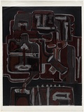 Artist: Senbergs, Jan. | Title: Untitled | Date: 1965 | Technique: screenprint, printed in colour, from multiple stencils | Copyright: © Jan Senbergs. Licensed by VISCOPY, Australia