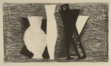 Artist: Lincoln, Kevin. | Title: Three vases | Date: 1987, January - February | Technique: lithograph, printed in black ink, from one stone
