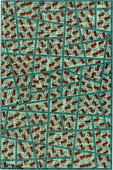 Artist: b'Alder, Alison.' | Title: b'Wrapping paper: Banksia' | Date: 1986 | Technique: b'screenprint, printed in colour, from three stencils' Artist: b'Alder, Alison.' | Title: b'Wrapping paper: Banksia' | Date: 1986 | Technique: b'screenprint, printed in colour, from three stencils'