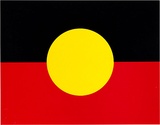 Artist: REDBACK GRAPHIX | Title: Card: The Aboriginal Flag | Date: 1980 | Technique: offset-lithograph, printed in colour, from three plates