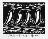 Artist: Morgan, Sally. | Title: Marching birds | Date: 1986 | Technique: screenprint, printed in black ink, from one block