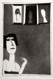 Artist: BALDESSIN, George | Title: Performer and billboard. | Date: 1966 | Technique: etching and aquatint, printed in black ink, from one plate