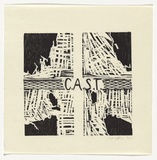 Artist: Marsden, David | Title: C.A.S.T | Date: 1992 | Technique: woodcut, found objects, metal grid, printed in black ink, from two blocks