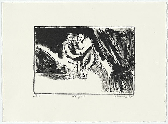 Artist: b'Lee, Graeme.' | Title: b'Staged' | Date: 1996, September | Technique: b'lithograph, printed in black ink, from one stone' Artist: b'Lee, Graeme.' | Title: b'Staged' | Date: 1996, September | Technique: b'lithograph, printed in black ink, from one stone'