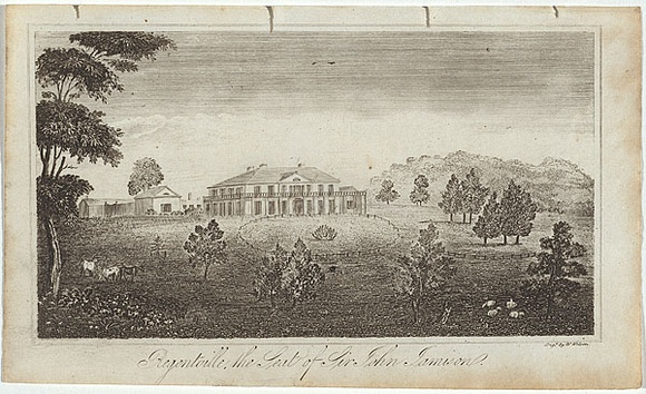Artist: b'Wilson, William.' | Title: b'Regentville, the seat of John Jamison' | Date: 1838 | Technique: b'engraving, printed in black ink, from one plate' Artist: b'Wilson, William.' | Title: b'Regentville, the seat of John Jamison' | Date: 1838 | Technique: b'engraving, printed in black ink, from one plate'