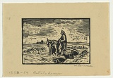 Artist: Groblicka, Lidia. | Title: Potato diggers | Date: 1953-54 | Technique: woodcut, printed in black ink, from one block