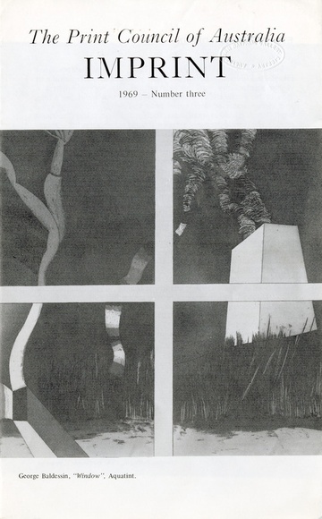 Artist: b'PRINT COUNCIL OF AUSTRALIA' | Title: b'Periodical | Imprint. Melbourne: Print Council of Australia, vol. 04, no. 3, 1969' | Date: 1969 Artist: b'PRINT COUNCIL OF AUSTRALIA' | Title: b'Periodical | Imprint. Melbourne: Print Council of Australia, vol. 04, no. 3, 1969' | Date: 1969