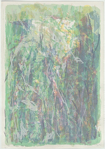Artist: b'MEYER, Bill' | Title: b'Porcupine Ridge green' | Date: 1988 | Technique: b'screenprint, printed in colour, from multiple stencils' | Copyright: b'\xc2\xa9 Bill Meyer' Artist: b'MEYER, Bill' | Title: b'Porcupine Ridge green' | Date: 1988 | Technique: b'screenprint, printed in colour, from multiple stencils' | Copyright: b'\xc2\xa9 Bill Meyer'