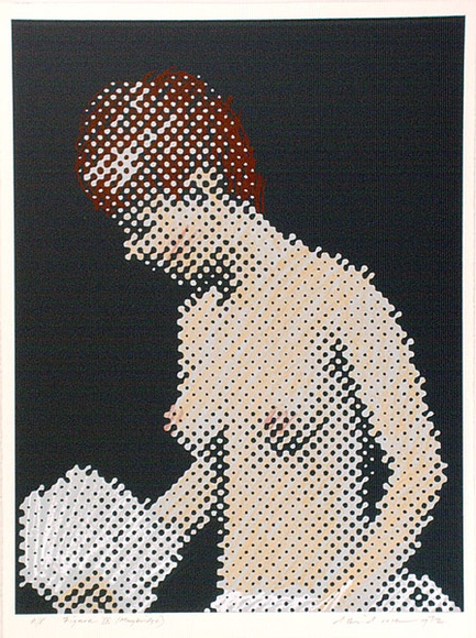 Artist: b'Rose, David.' | Title: b'Figure IX (Muybridge)' | Date: 1972 | Technique: b'screenprint, printed in colour, from multiple stencils' Artist: b'Rose, David.' | Title: b'Figure IX (Muybridge)' | Date: 1972 | Technique: b'screenprint, printed in colour, from multiple stencils'
