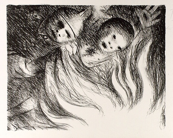 Artist: b'BOYD, Arthur' | Title: b'The ordeal by fire.' | Date: (1965) | Technique: b'lithograph, printed in black ink, from one plate' | Copyright: b'Reproduced with permission of Bundanon Trust' Artist: b'BOYD, Arthur' | Title: b'The ordeal by fire.' | Date: (1965) | Technique: b'lithograph, printed in black ink, from one plate' | Copyright: b'Reproduced with permission of Bundanon Trust'