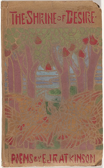 Artist: b'Atkinson, Helen.' | Title: b'The shrine of desire. Melville & Mullen, Melbourne, 1906.' | Date: (1906) | Technique: b'stencil, printed in colour, from multiple stencils' Artist: b'Atkinson, Helen.' | Title: b'The shrine of desire. Melville & Mullen, Melbourne, 1906.' | Date: (1906) | Technique: b'stencil, printed in colour, from multiple stencils'
