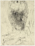 Artist: PARR, Mike | Title: not titled. | Date: 1995 | Technique: etching, printed in black ink, from one plate