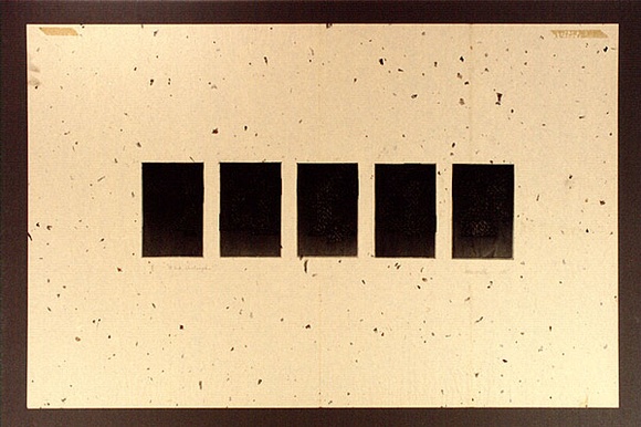 Artist: b'Miller, Max.' | Title: b'Black rectangles' | Date: 1975 | Technique: b'etching, printed in black ink, from one plate'