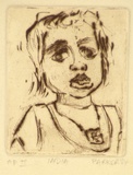 Artist: b'Parker, Margaret' | Title: b'India' | Date: 1984 | Technique: b'etching, printed in brown ink, from one plate'