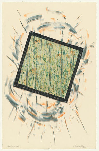 Artist: b'King, Grahame.' | Title: b'Landscape' | Date: 1986 | Technique: b'lithograph, printed in colour, from five stones [or plates]'