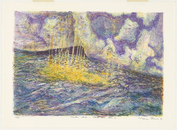 Artist: b'Robinson, William.' | Title: b'Creation series - Earth and Sea II' | Date: 1995 | Technique: b'lithograph, printed in colour, from mtultiple plates' Artist: b'Robinson, William.' | Title: b'Creation series - Earth and Sea II' | Date: 1995 | Technique: b'lithograph, printed in colour, from mtultiple plates'