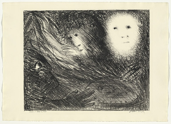 Artist: b'BOYD, Arthur' | Title: b'The vision of the church on fire.' | Date: (1965) | Technique: b'lithograph, printed in black ink, from one plate' | Copyright: b'Reproduced with permission of Bundanon Trust' Artist: b'BOYD, Arthur' | Title: b'The vision of the church on fire.' | Date: (1965) | Technique: b'lithograph, printed in black ink, from one plate' | Copyright: b'Reproduced with permission of Bundanon Trust'
