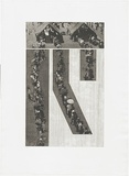 Artist: MADDOCK, Bea | Title: Flag | Date: 1975 | Technique: photo-etching, aquatint and drypoint, printed in black ink, from one copper plate