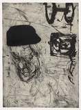 Artist: PARR, Mike | Title: Polish mud # 12 | Date: 1995 | Technique: drypoint and lift-ground aquatint, printed in colour, from 2 copper plates