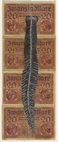 Artist: HALL, Fiona | Title: Asplenium scolopendrium - Hart's tongue (German currency) | Date: 2000 - 2002 | Technique: gouache | Copyright: © Fiona Hall