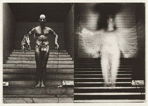Artist: b'STELARC' | Title: b'Mail art: Event for amplified hands' | Date: 1982 | Technique: b'offset-lithograph' | Copyright: b'Courtesy the artist, Stelarc and Sherman Galleries, Sydney' Artist: b'STELARC' | Title: b'Mail art: Event for amplified hands' | Date: 1982 | Technique: b'offset-lithograph' | Copyright: b'Courtesy the artist, Stelarc and Sherman Galleries, Sydney'